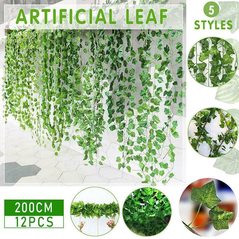 12 X 2M Artificial Ivy Vine Fake Foliage Flower Hanging