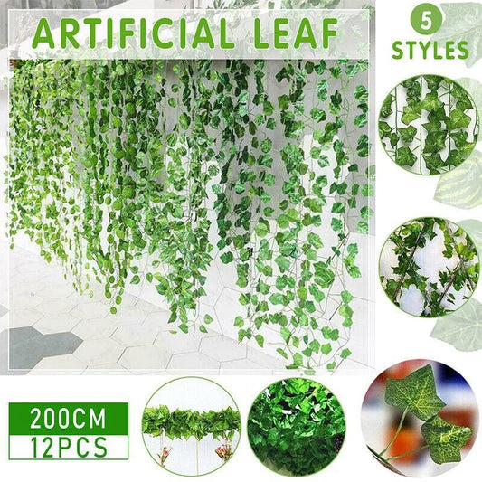 12 X 2M Artificial Ivy Vine Fake Foliage Flower Hanging