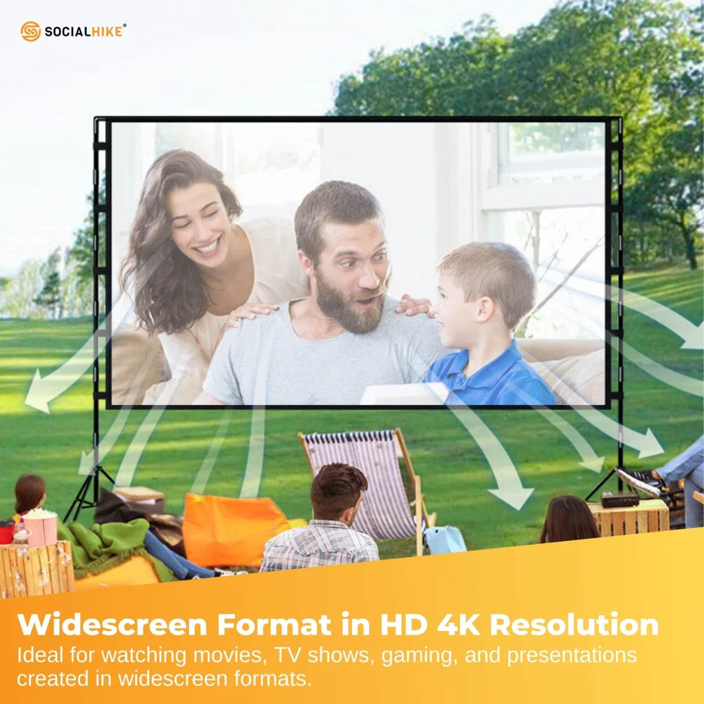 120” Portable Movie Projector Screen - Outdoor Indoor 16:9