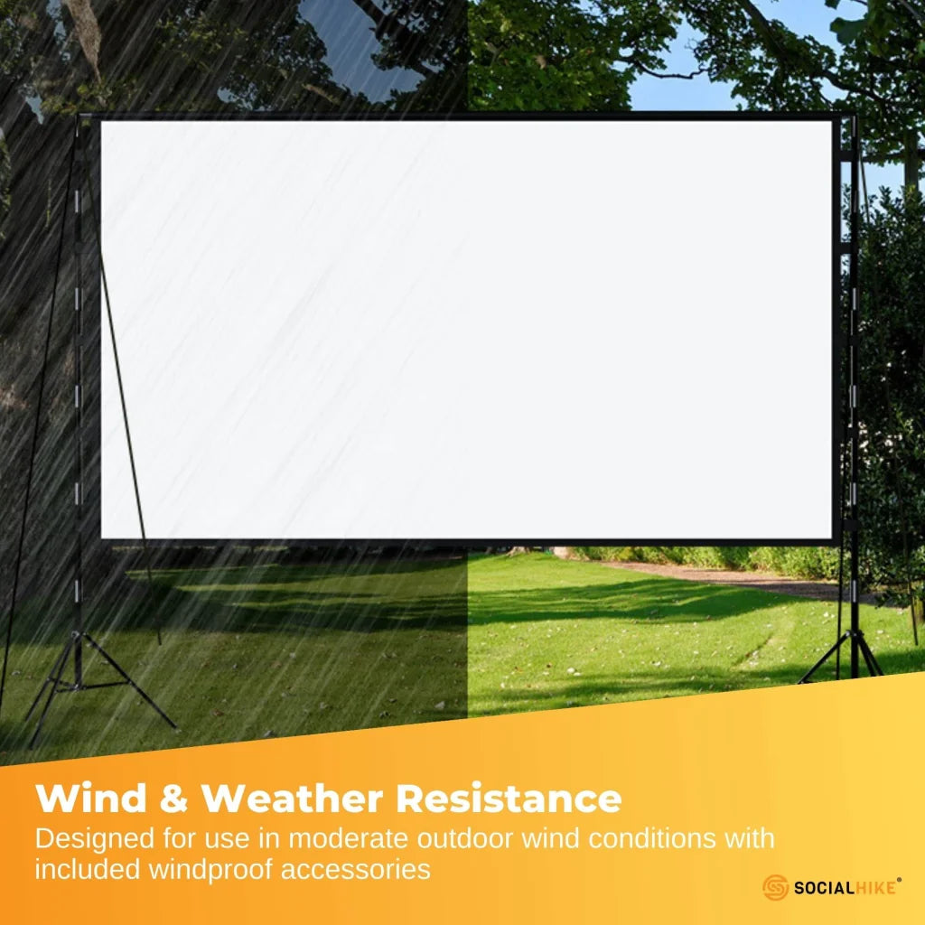 120” Portable Movie Projector Screen - Outdoor Indoor 16:9