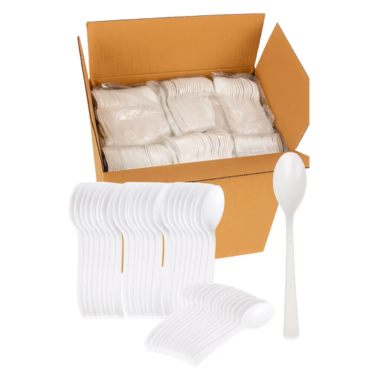 1200x Reusable & Disposable Plastic Spoons BPA Free Bulk