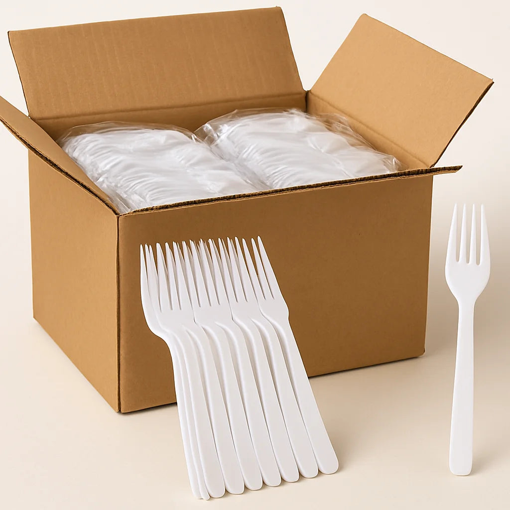 1200x Reusable Plastic Forks Cutlery Bulk BPA Free Extra