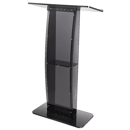 120cm Acrylic Podium Stand Black - Furniture > Office >