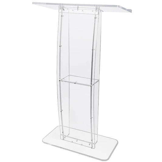 120cm Acrylic Podium Stand Transparent - Furniture > Office
