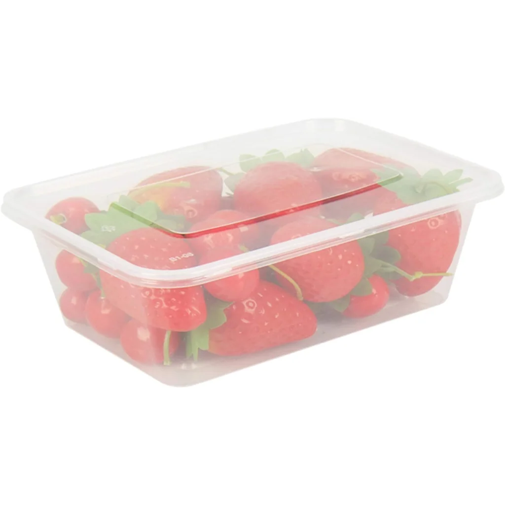 120pcs 1500ml Reusable Food Containers Plastic Storage Meal