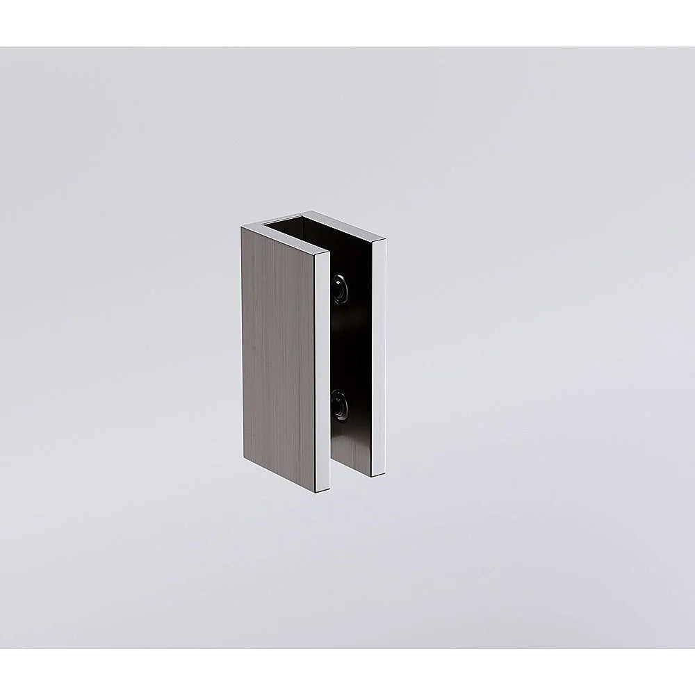 120x200cm Glass Shower Screen with Gunmetal Wall U-Brackets