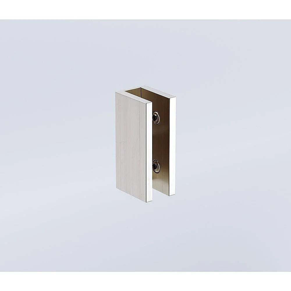 120x200cm Glass Shower Screen with Nickel Wall U-Brackets