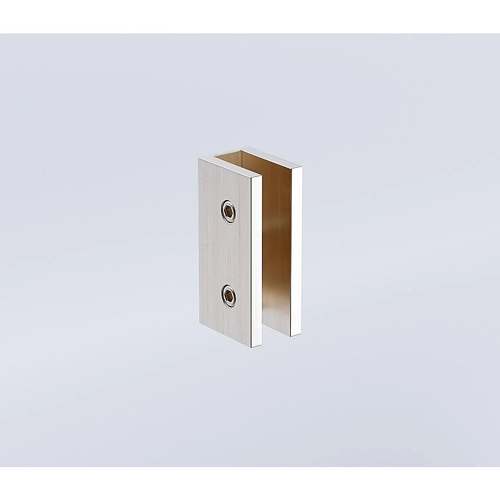 120x200cm Glass Shower Screen with Nickel Wall U-Brackets