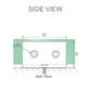 120x200cm Glass Shower Screen with White Wall & Floor U