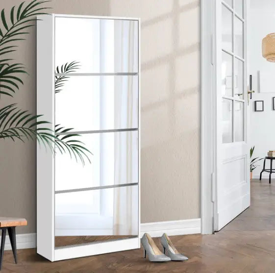 Transform Your Entryway with a Shoe Cabinet Mirror Storage