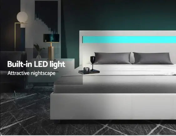 Transform Your Bedroom with a LED Bed Frame PU Leather Gas