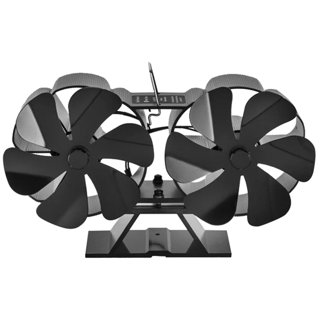 12Blade Fan Heat Self-Powered Wood Stove Top Burner