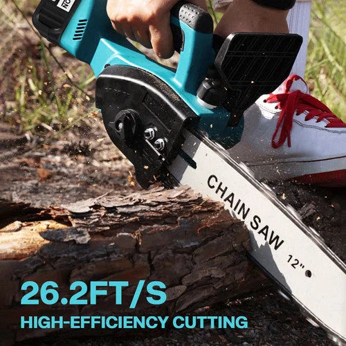 12’’inch Cordless Electric Chainsaw + 2 Battery 2 Chain