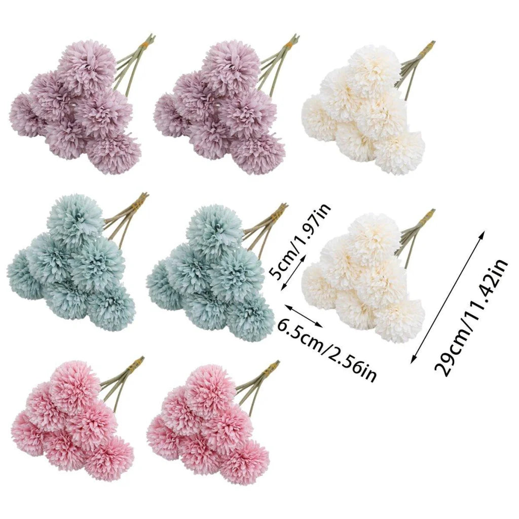 12pcs Artificial Dandelion Fake Flower Simulation