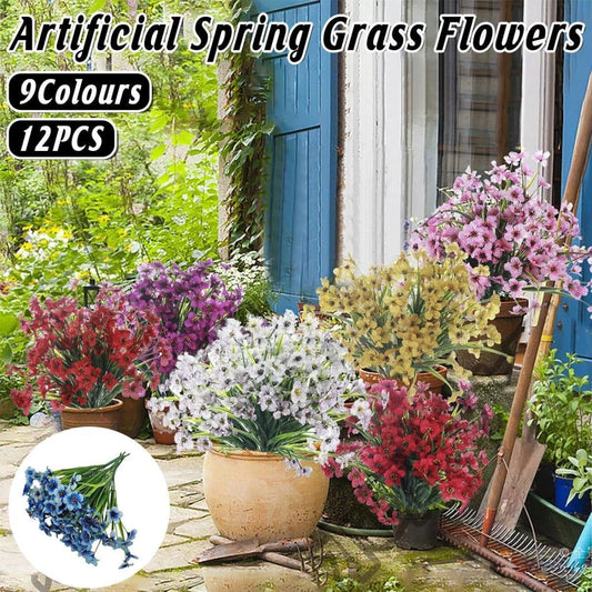 12pcs Artificial Flowers Set for Home Decor Wedding Party