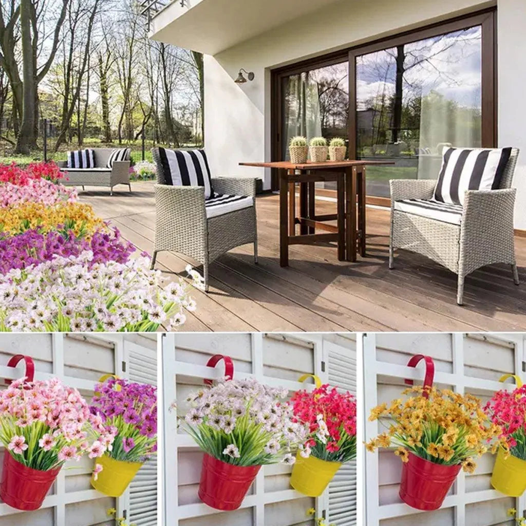 12pcs Artificial Flowers Set for Home Decor Wedding Party