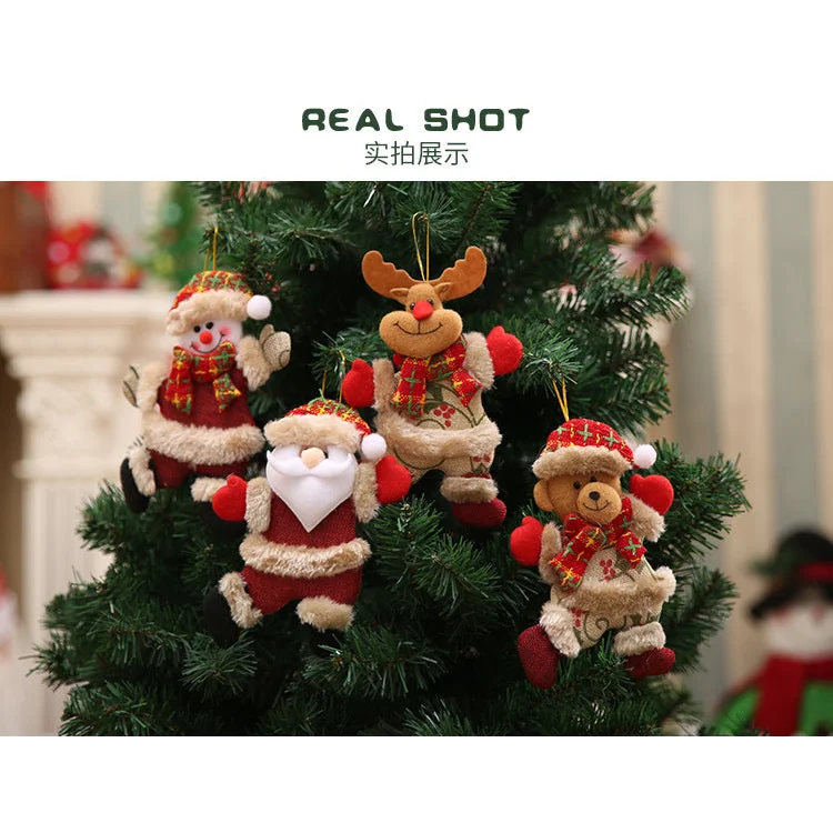 12pcs Dancing pendant snowman for Christmas tree