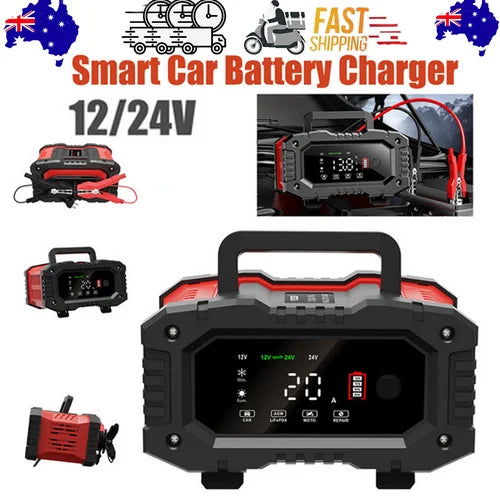 12V 20A/24V 10A Smart Car Battery Charger for Lead Acid