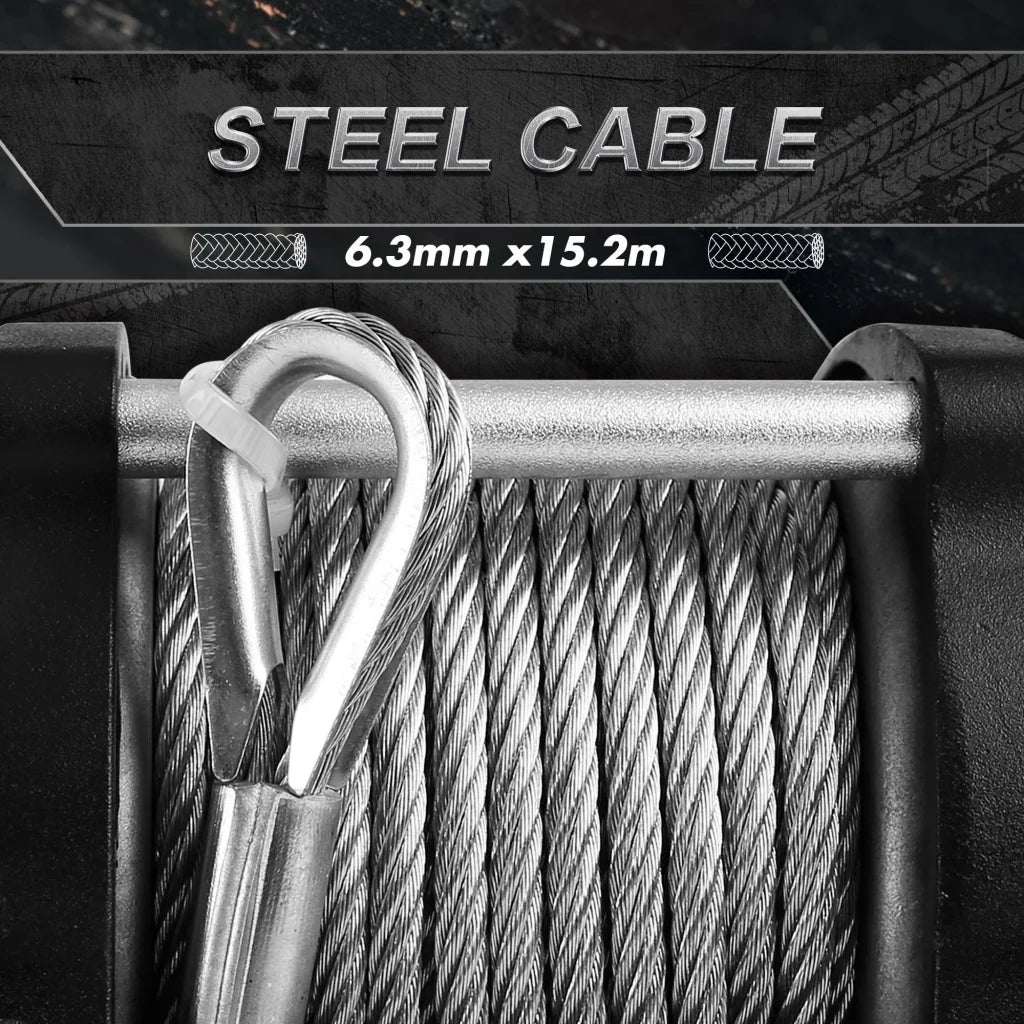 12V Winch 5000LBS Wireless Steel Cable ATV Boat with 13M