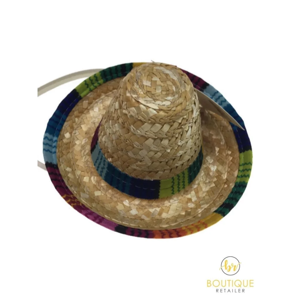 12x MINI SOMBRERO HATS on Headband Mexican Spanish Fiesta