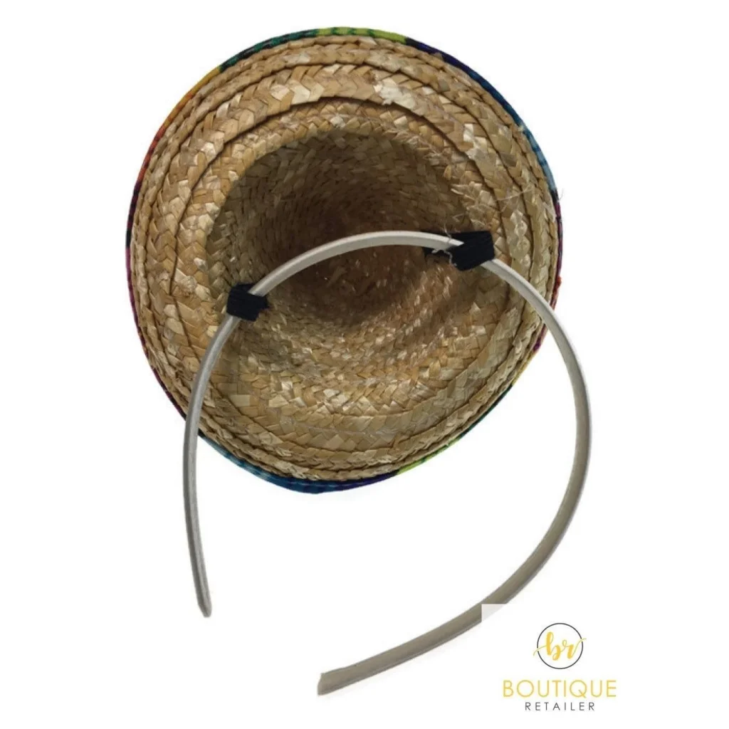 12x MINI SOMBRERO HATS on Headband Mexican Spanish Fiesta