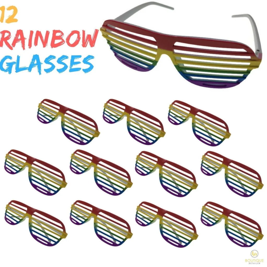12x RAINBOW GLASSES Sunglasses Mardi Gras Gay Pride LGBT