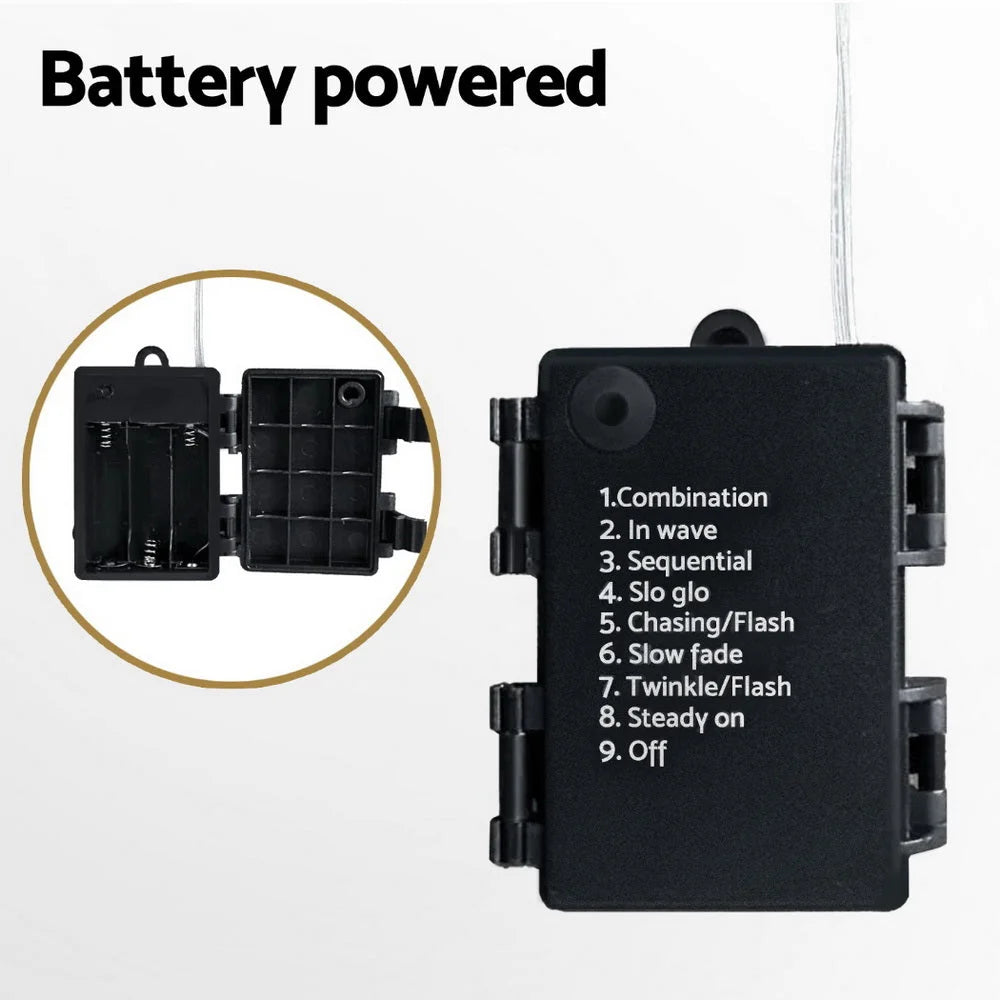 138 LED 3M Christmas Lights Icicle Light Warm White Jingle