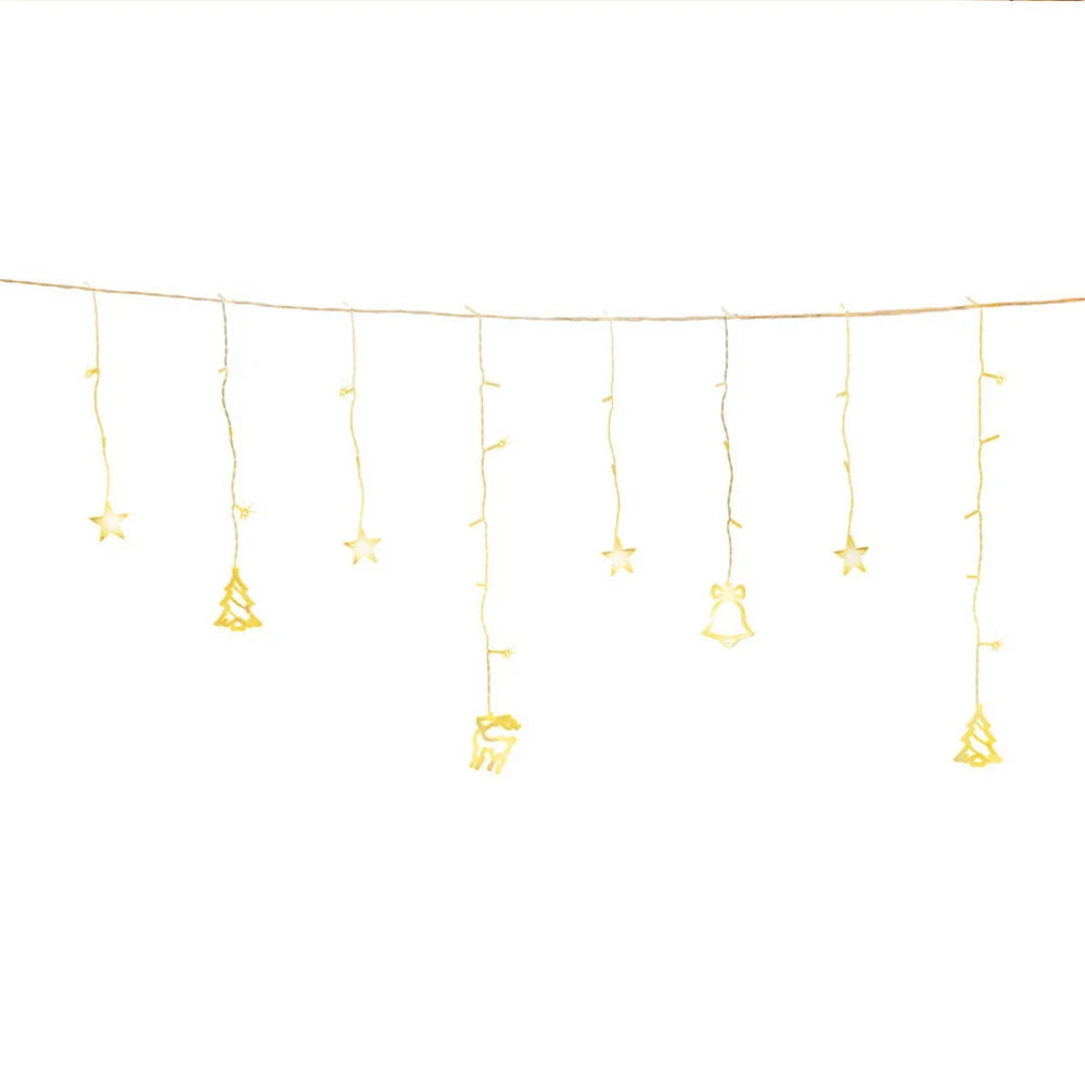 138 LED 3M Christmas Lights Icicle Light Warm White Jingle