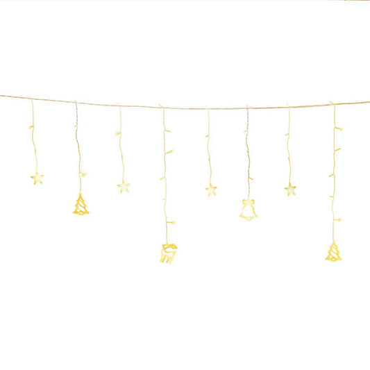 138 LED 3M Christmas Lights Icicle Light Warm White Jingle