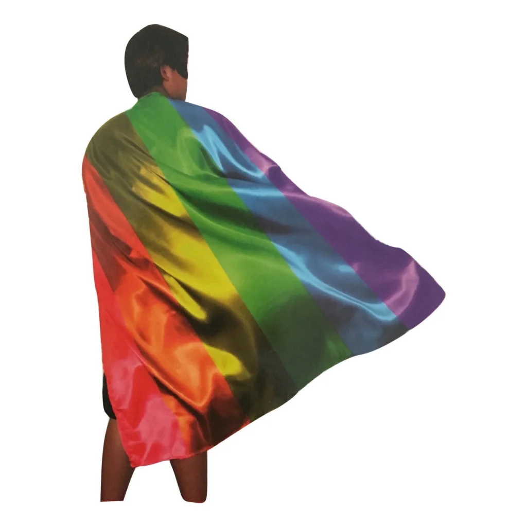 140cm DELUXE RAINBOW CAPE Party Fancy Dress Costume Adult
