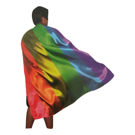 140cm DELUXE RAINBOW CAPE Party Fancy Dress Costume Adult