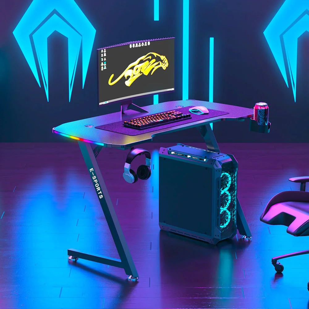 140cm New Arrive Computer Table Z Shaped Gaming Desk