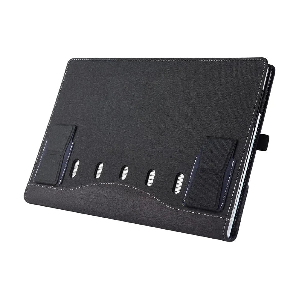 15.6 Inch Multifunctional Laptop Case With Stand - Black Pu