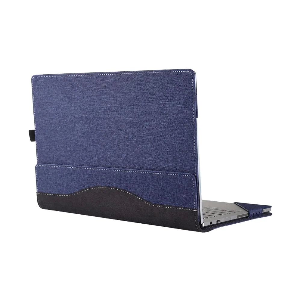 15.6 Inch Multifunctional Laptop Case With Stand - Blue Pu