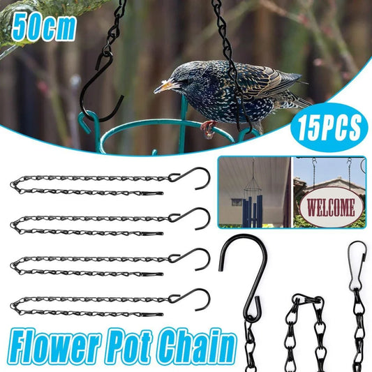 15PCS Metal Hanging Chains for Plants Flower Pot Basket