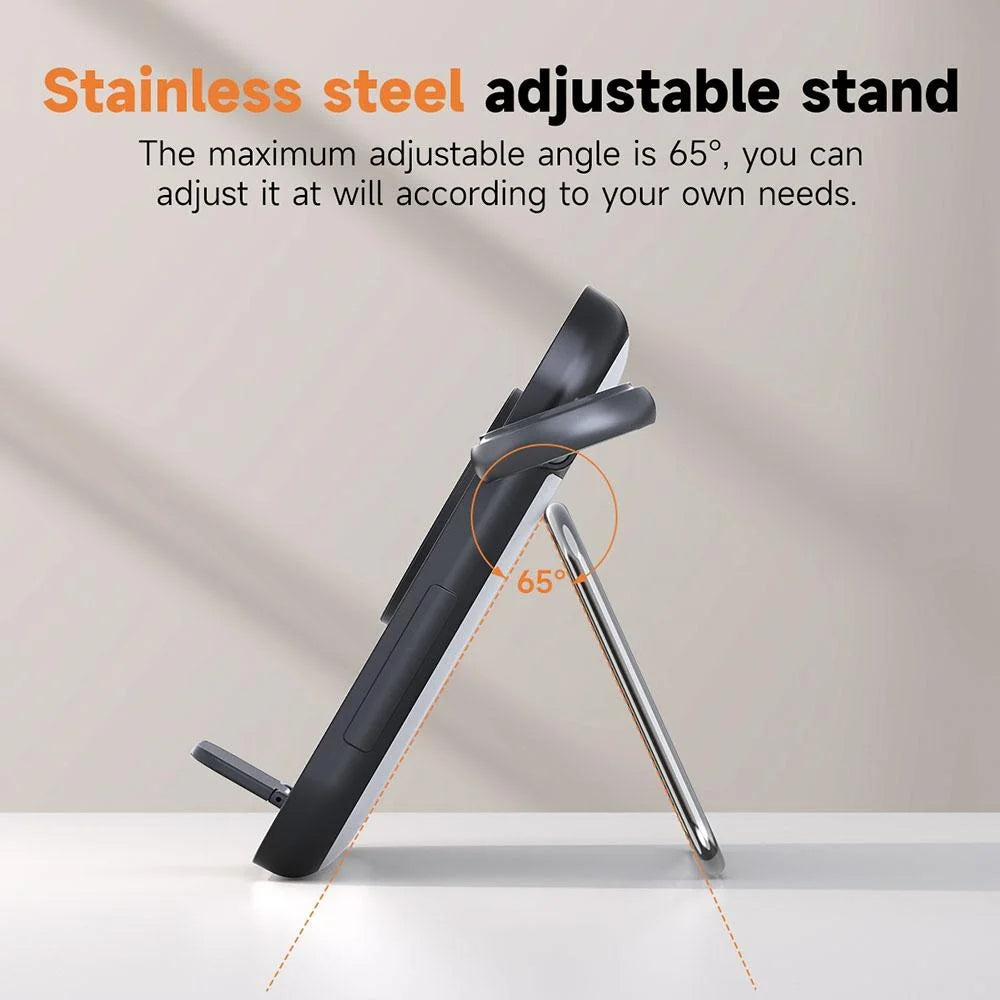 15W 3 In 1 Magnetic Led Makeup Mirror Charger - Pink