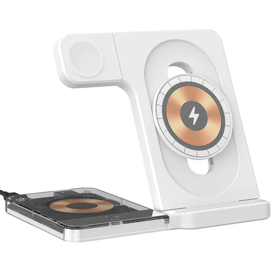 15W 5 In 1 Foldable Magnetic Wireless Charger With Night