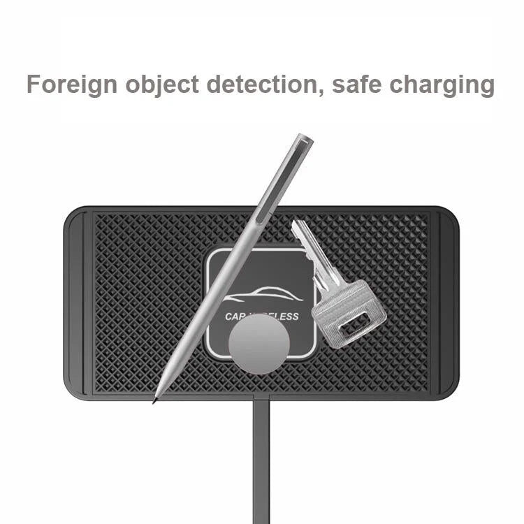 15W Qi Car Wireless Charging Pad - 30Cm Short Cable Anti-Skid-1915198260776144899