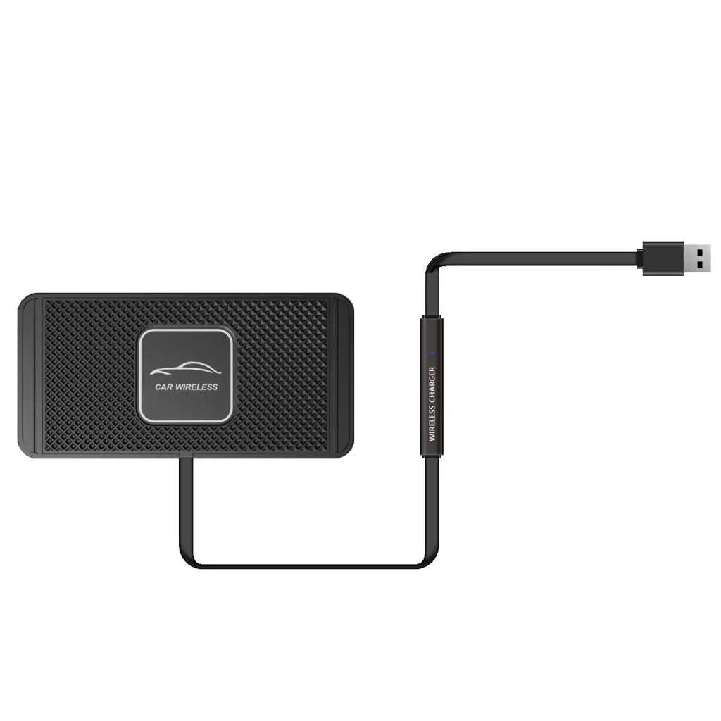 15W Qi Car Wireless Charging Pad - 30Cm Short Cable Anti-Skid-1915198260776144896