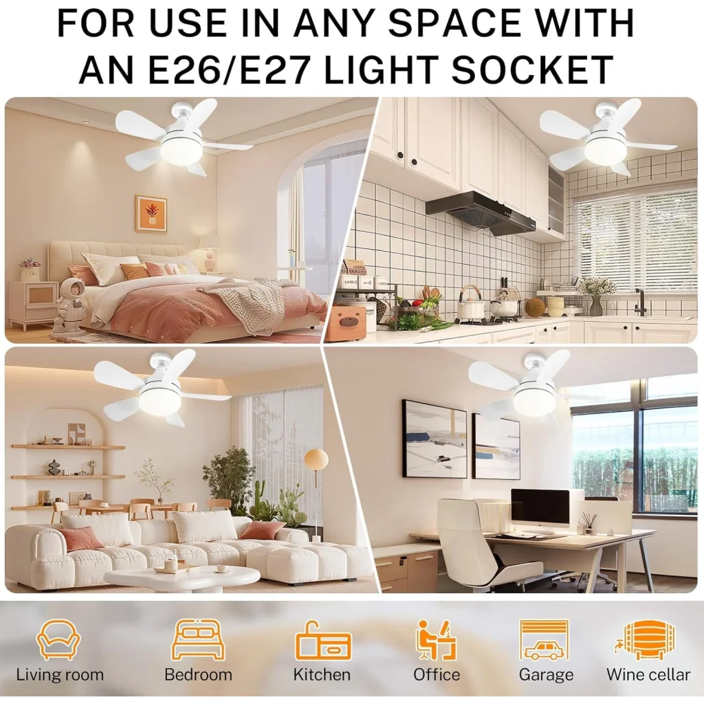 16.5 Ceiling Fan with LED Light 3-Speed Remote Control