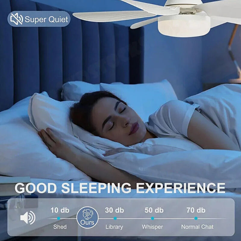 16.5 Ceiling Fan with LED Light 3-Speed Remote Control