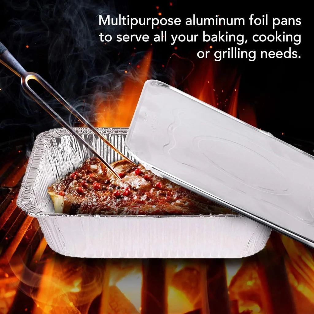 160x Aluminium Disposable Foil Food Container Trays Pans w/
