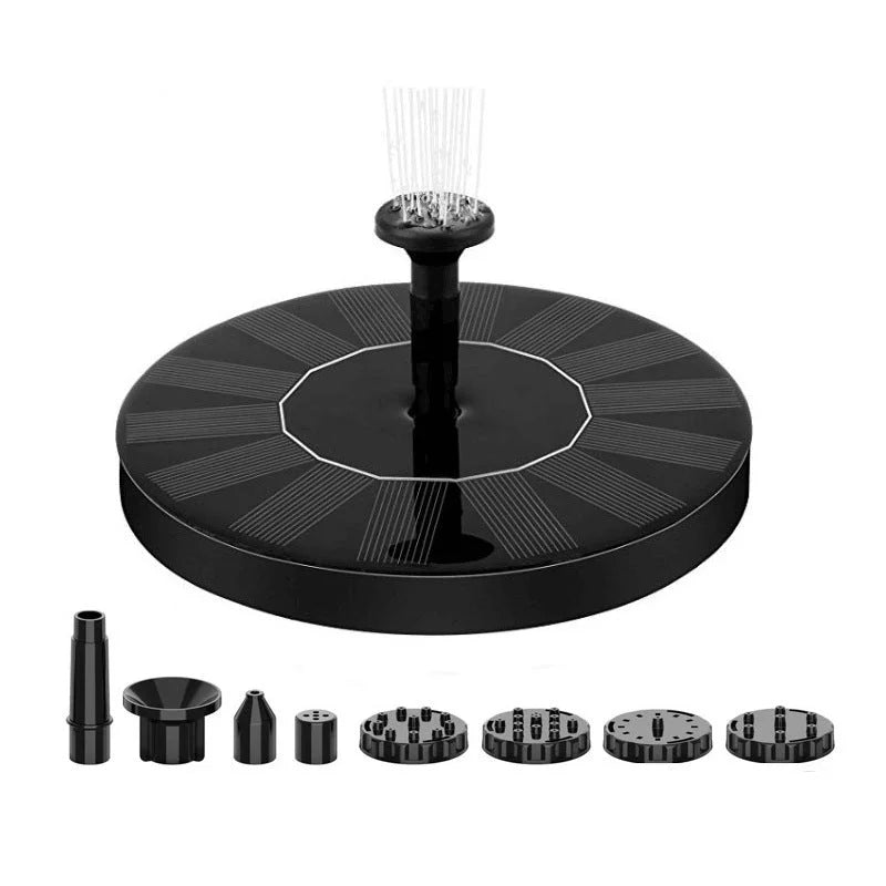 16cm Solar Floating Fountain with LED Light for Bird Bath