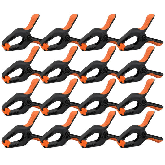 16Pcs 3’’ Spring Clamps Plastic Clamps Gluing Clamping