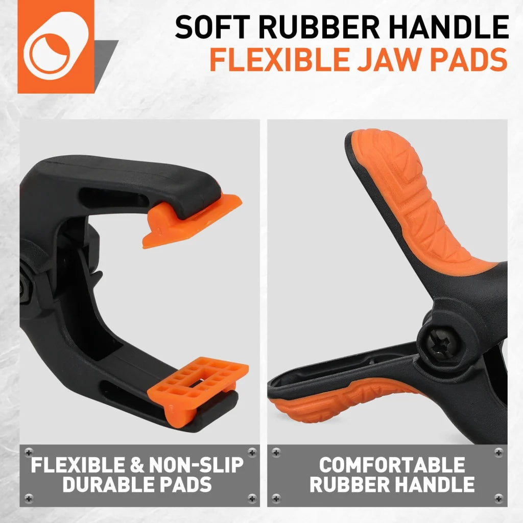 16Pcs 3’’ Spring Clamps Plastic Clamps Gluing Clamping