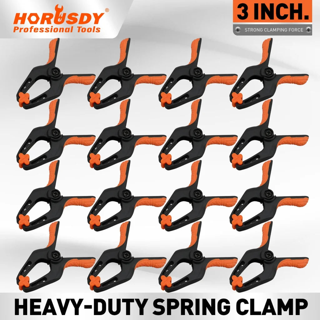 16Pcs 3’’ Spring Clamps Plastic Clamps Gluing Clamping
