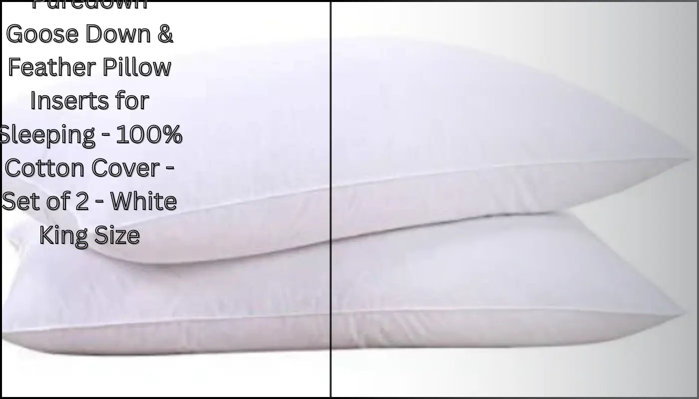 Puredown Goose Down & Feather Pillow Inserts for Sleeping