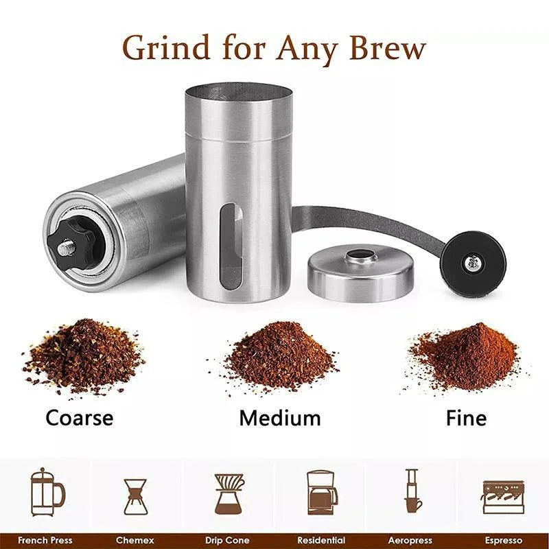 18 8cm Manual Coffee Bean Grinder Stainless Steel Hand