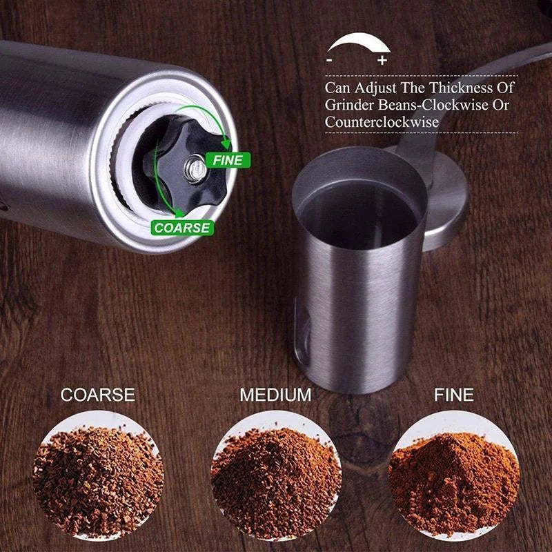 18.8cm Manual Coffee Bean Grinder Stainless Steel Hand