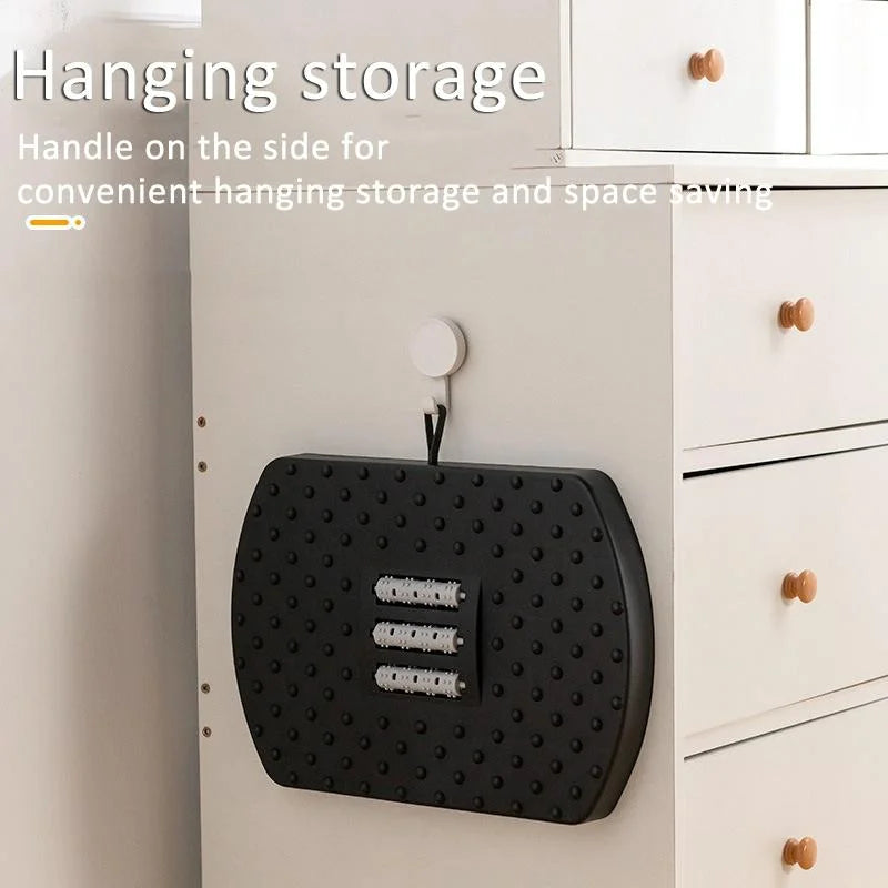 180 Degree Swing Footstool With Handle Black - Health &